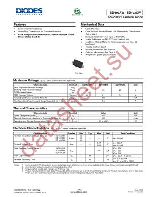 SD103AW-13 datasheet  